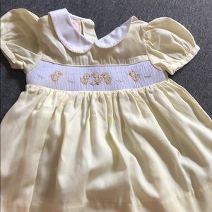 Yellow smocked dress